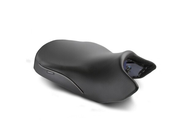 Check out the World Sport Performance Aftermarket Front Motorcycle Seat with CFX and black Welt for the BMW R 1300 GS.